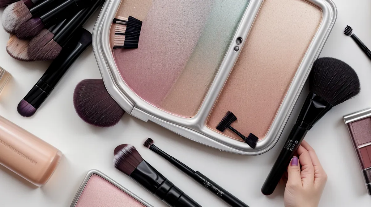 Maquillaje editorial con textura de piel real, clave para fotografía de aficionada estilo cine en casa