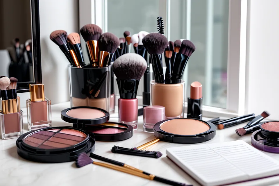 Lápiz delineador blanco y pestañas individuales para el tutorial editorial de ojos estilo Loren sobre mesa de madera clara