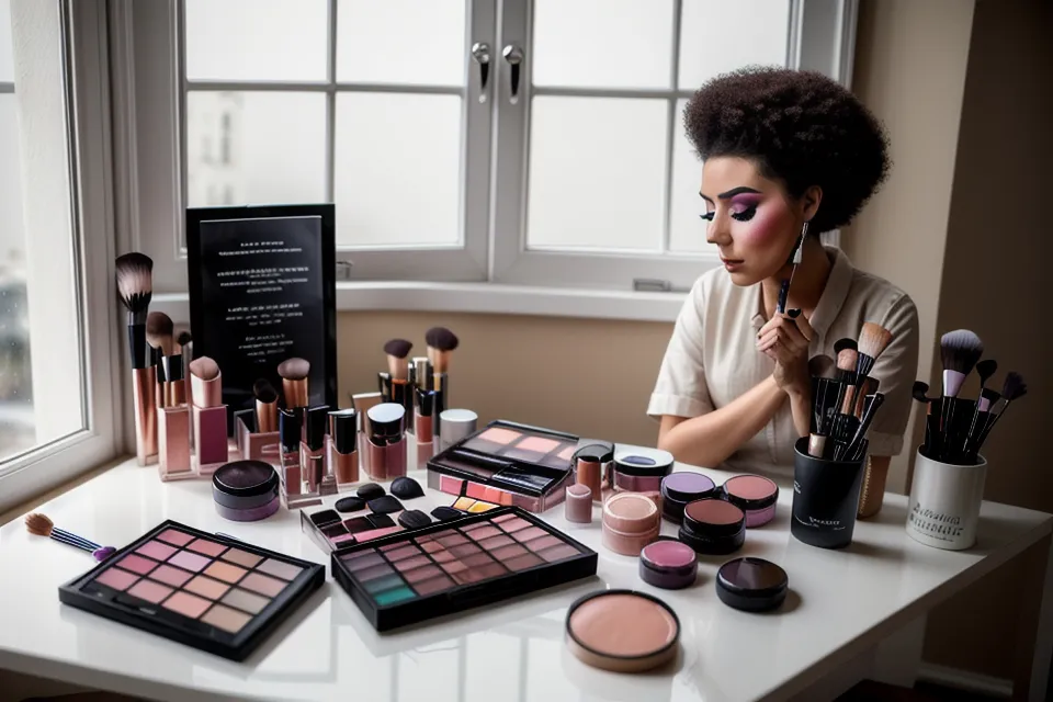 Maquillaje de ojos estilo años 70 con sombras escarchadas y delineado intenso.