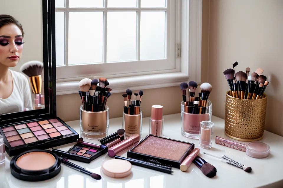 Perlas en maquillaje editorial: distintos tamaños de perlas flat-back sobre una superficie oscura