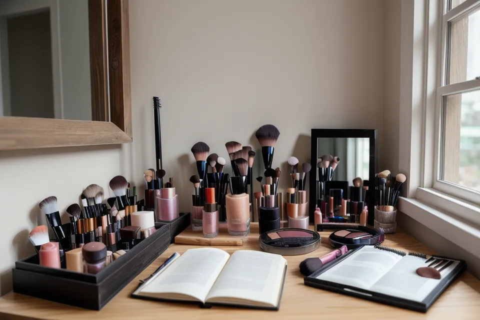 Difuminando el borde de un delineado oscuro con una brocha plana para lograr claroscuro en maquillaje estilo Hollywood.