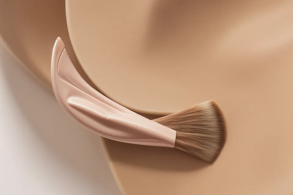 Brocha de precisión marcando corrector para el cut crease estilo editorial