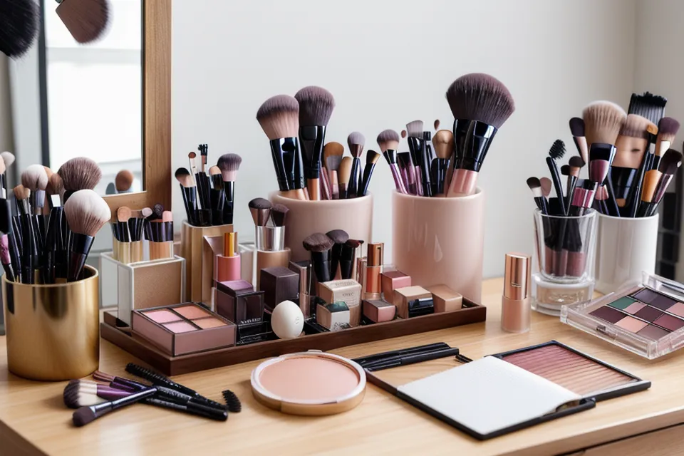 Base de maquillaje líquida junto a una esponja húmeda, aplicación ligera típica del automaquillaje avanzado