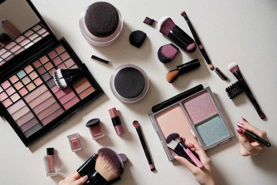 Símbolo de envase abierto en una paleta de sombras, un gesto de cuidado dentro de las técnicas de maquillaje editorial