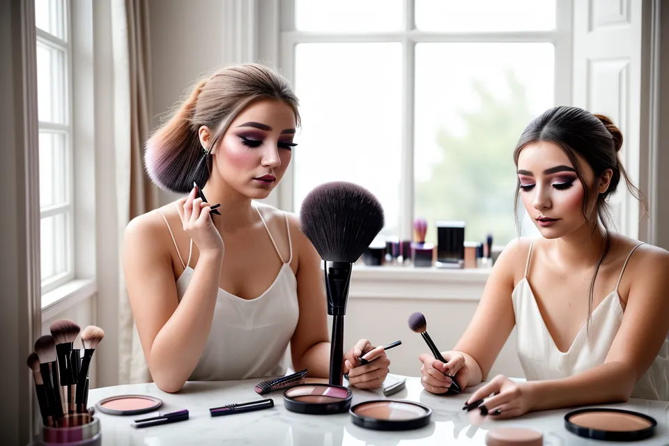 Aplicación de iluminador en crema sobre el párpado móvil, la base del wet-shadow en maquillaje editorial