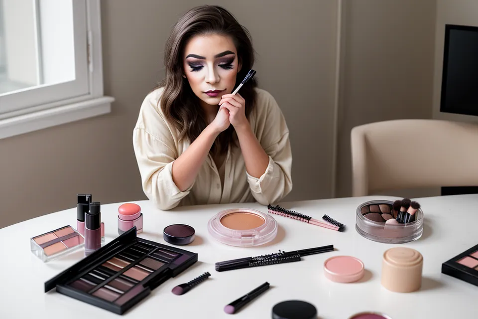 Spray fijador de maquillaje junto a una mascarilla quirúrgica, clave para sostener un estilo editorial toda la jornada