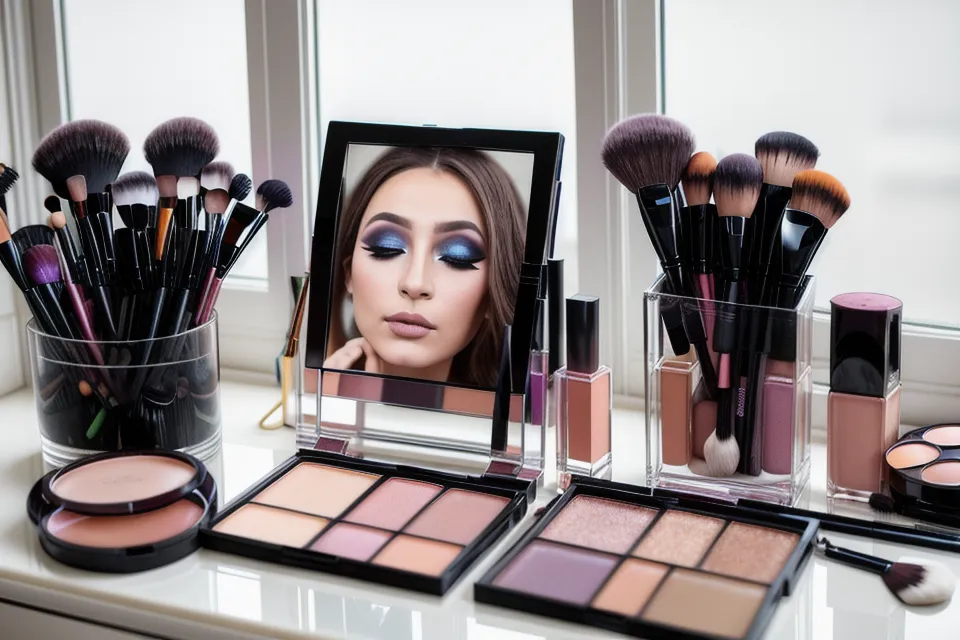 Maquillaje de ojos editorial con contraste de sombras cálidas cobrizas y un punto de luz lavanda frío, pensado para fotografía amateur.